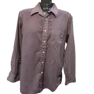 Vintage Men's Single Needle Tailoring Button-Up Shirt